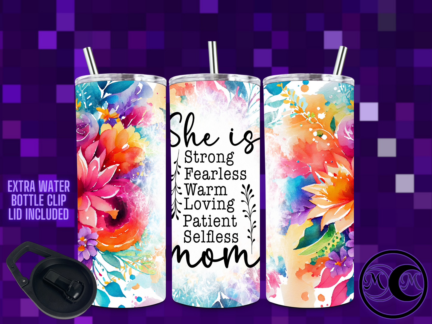 She Is 20oz Dual Lid Tumbler