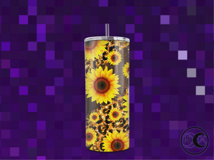 Sunflower MOM Dual Lid Tumbler