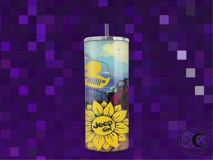 Sunflower Mudding Glow Tumbler